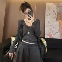 【LLU李】针织衫两件套针织外套加背心显瘦百搭 LLU-561848