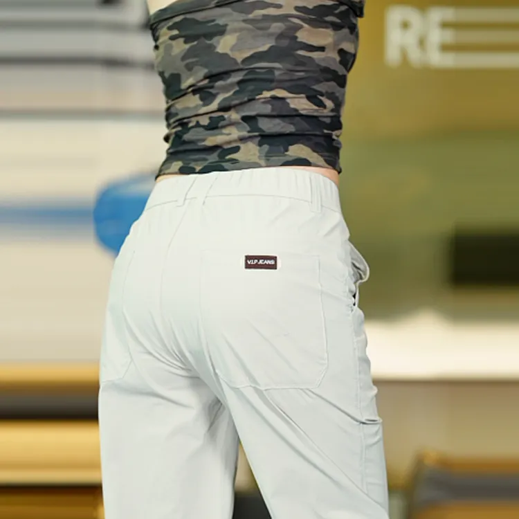 冰丝休闲裤男夏季薄款2025新款宽松小直筒潮牌透气凉感男士长裤子