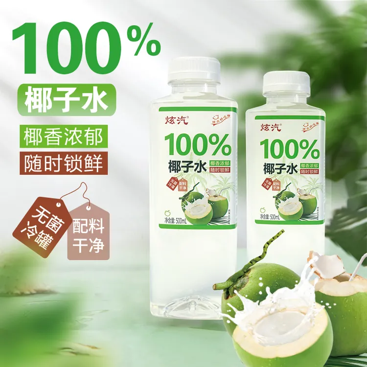 【500ml*10瓶】夏季网红饮品椰子水饮料夏日必备饮品夏天解渴饮品