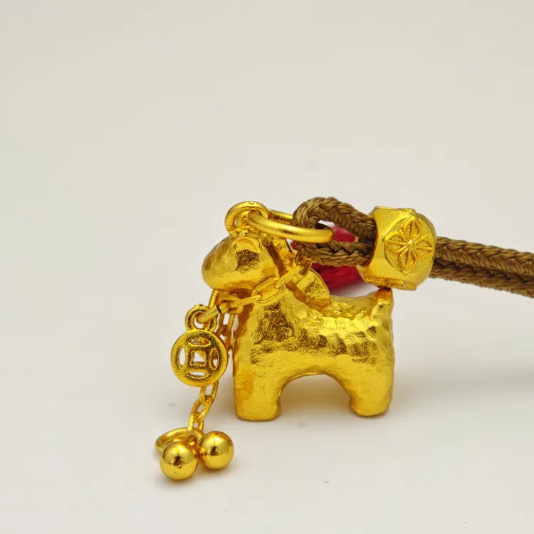 铜合金项链 ZIYAN/子妍 金色马上有钱项链手工素款