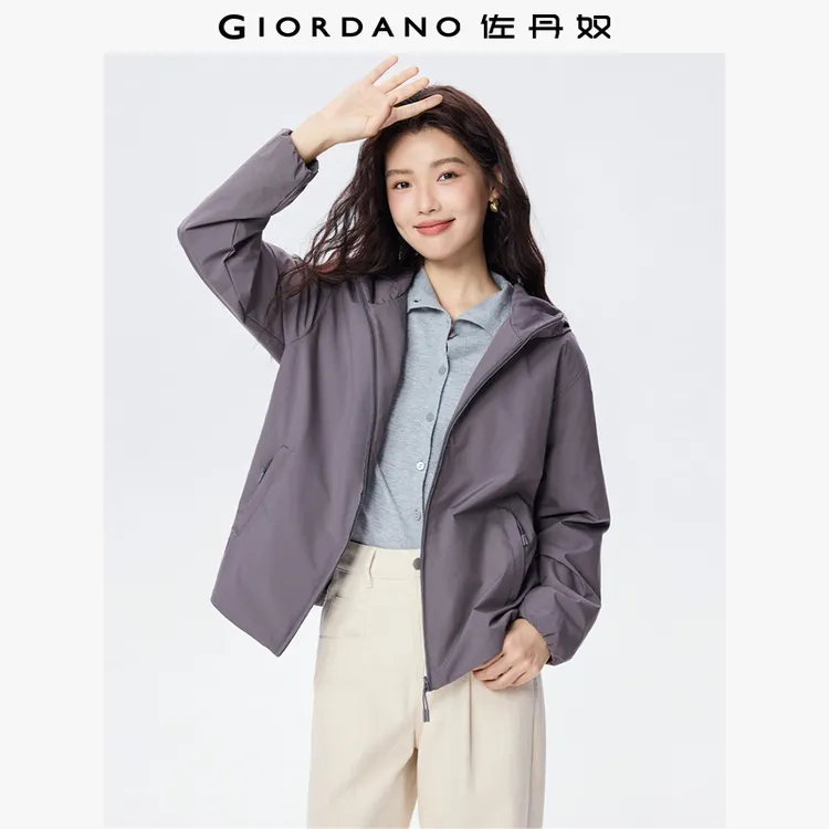 佐丹奴冬新款复合摇粒绒防风防泼水保暖软壳连帽外套女13375664