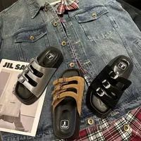 TS简约风拖鞋2024新款时尚休闲百搭外穿平底舒适拖鞋