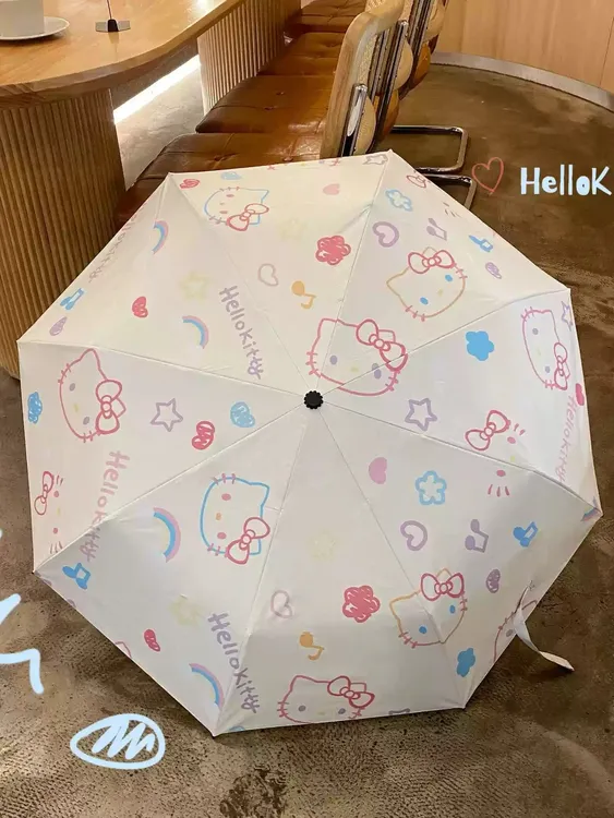 可爱KT学生专用晴雨两用全自动伞女生防晒防紫外线遮阳手动太阳伞