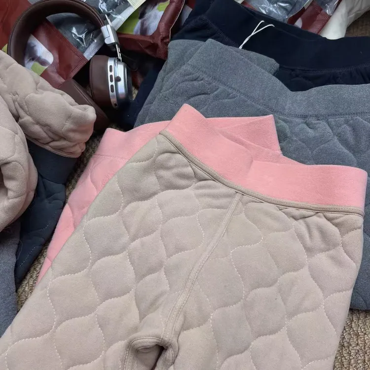 加绒加厚羊羔绒高腰秋裤冬季打底裤可外穿大码