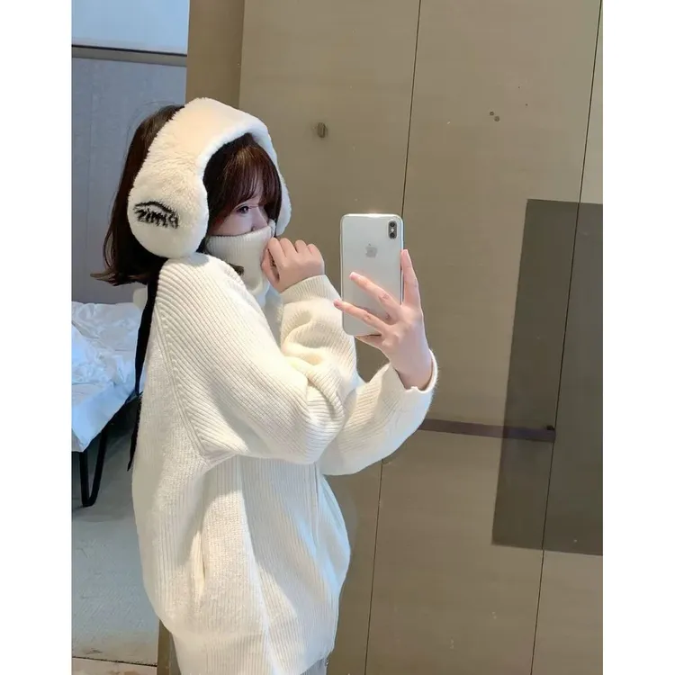 【简约半高领毛衣】拉链开衫外套女秋宽松慵懒针织衫