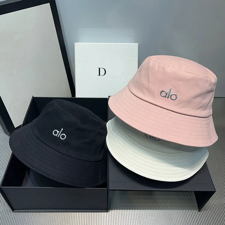 美式夏季alo防晒渔夫帽百搭男女遮阳盆帽显脸小字母水桶太阳帽子