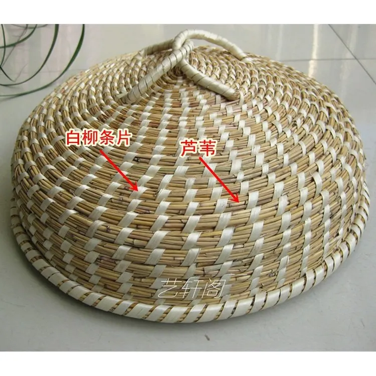 蒸锅盖不滴水蒸馒头防滴水草锅盖子蒸锅蒸笼草编大号家用手工柴锅