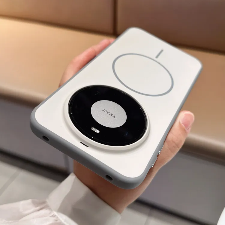 适用华为mate80pro手机壳磁吸肤感撞色金属按键Mate80ProMax外壳