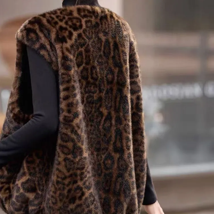 【豹纹金貂甲】 高档时尚洋气秋冬 保暖百搭马甲 超好看