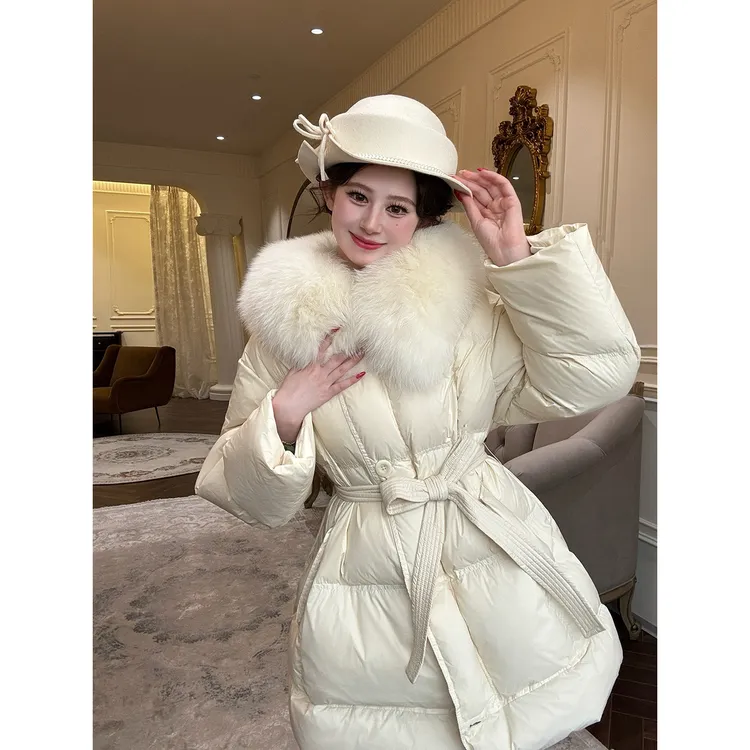 【一生罗曼】高级感气质毛领冬季新款加厚保暖外套百搭羽绒服Y5698