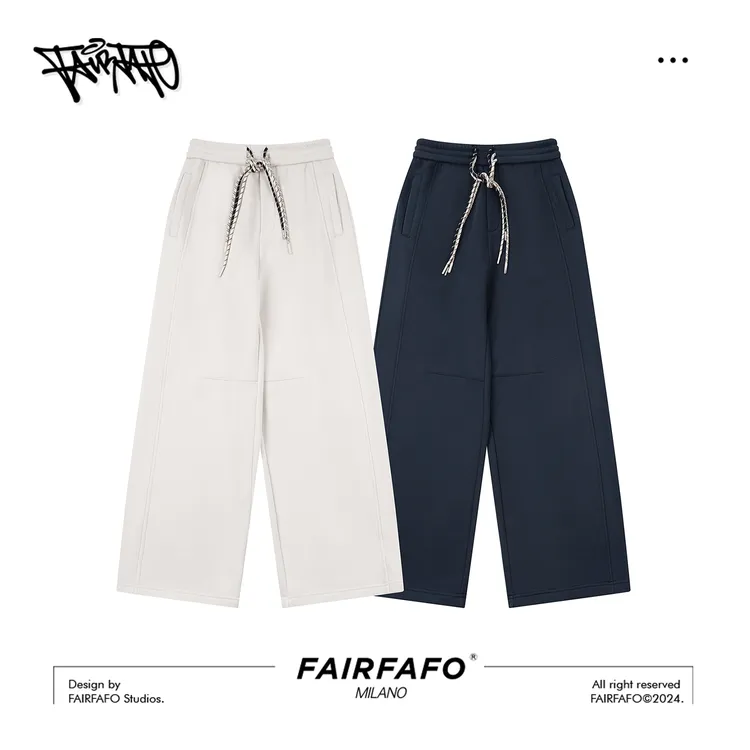 FAIRFAFO林肉肉【加厚阔腿休闲裤】LG4KC0088舒适休闲百搭简约宽松