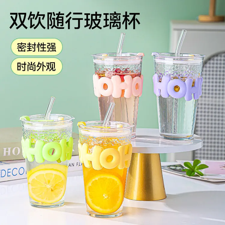 高颜值夏日碎冰杯韩版ins创意网红杯少女吸管带盖喝水杯