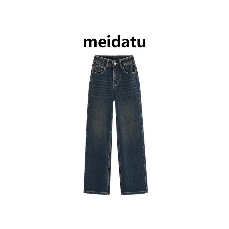 美哒兔（自带瘦腿）冬季窄版显瘦加绒牛仔裤（小个子版）CZ576-27