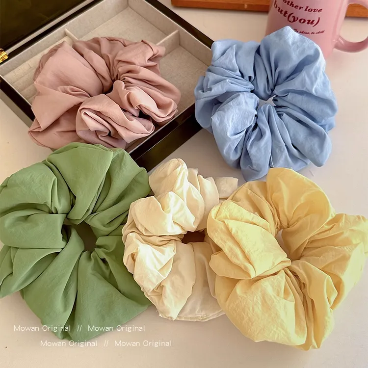 蓬蓬小面包！奶油色海绵大肠圈2025新款彩色百搭丸子头皮筋头发绳