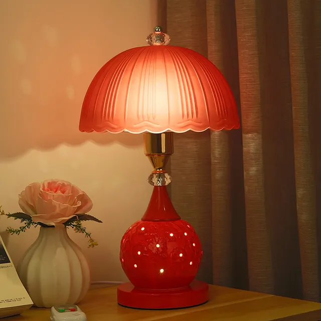 结婚台灯卧室浪漫婚房床头灯礼物红色喜庆送礼品婚庆长明灯新品