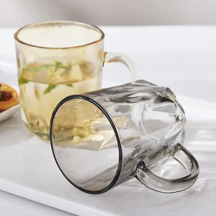 【新店福利包邮】北欧风透明玻璃水杯家用泡茶杯办公室咖啡杯饮杯子