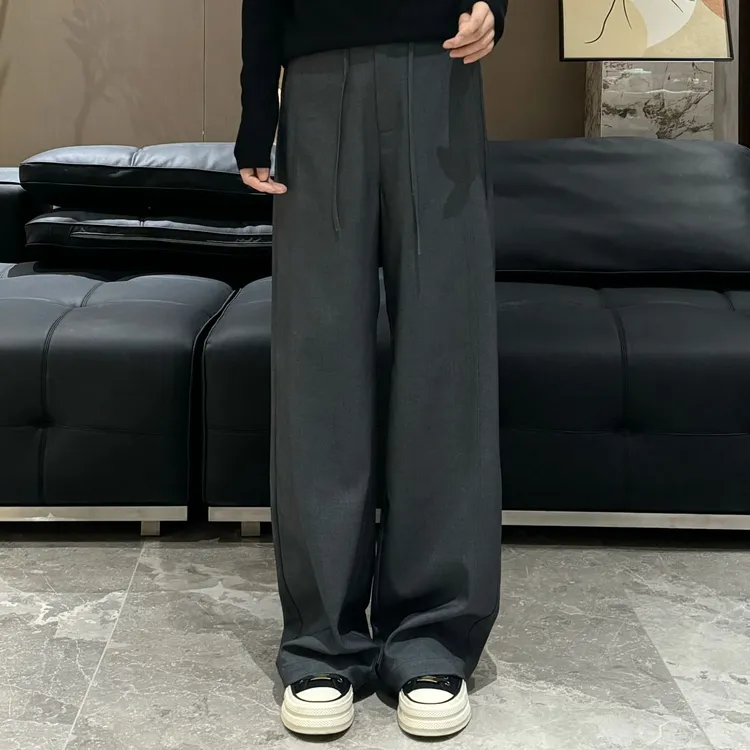 宿慕SUMU阔腿裤西裤秋季2025新款垂感高腰显瘦休闲裤西装裤5285