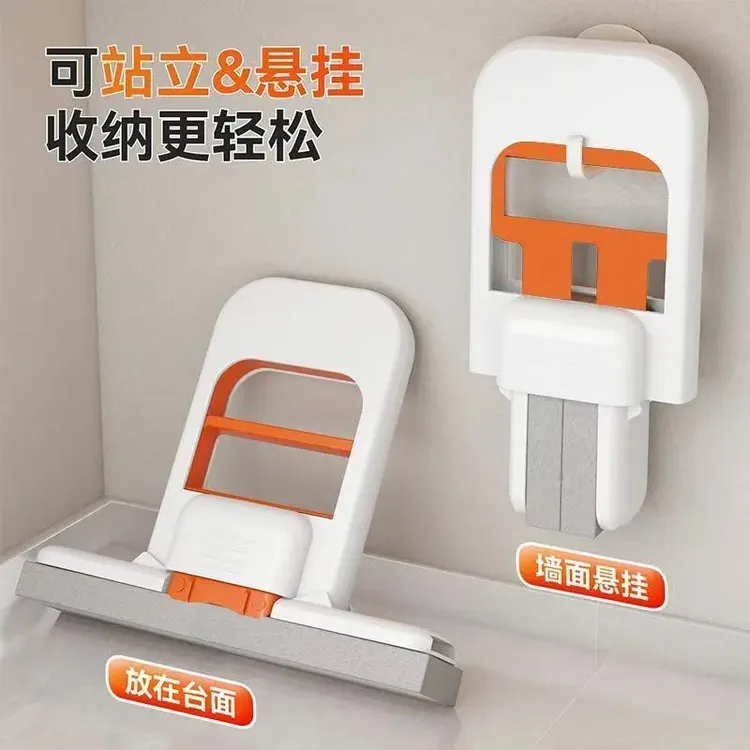 新升级折叠迷你小拖把免手洗桌面懒人海绵拖把新款吸水除污渍拖布