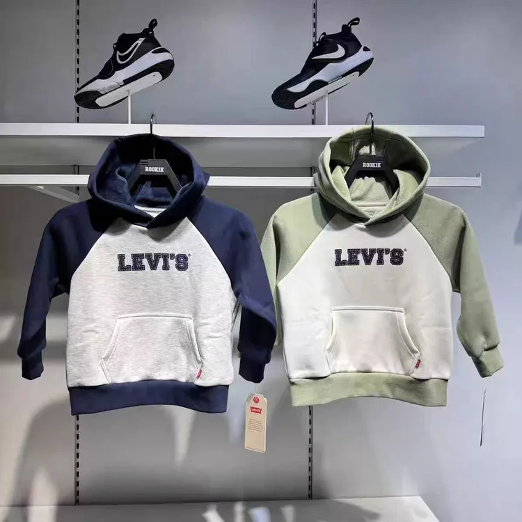 Levi's李维斯儿童装百搭舒适时尚运动休闲加绒套头卫衣 LV2542153