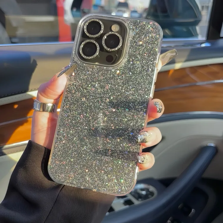 buling闪粉壳IMD适用苹果15/16promax手机壳14/13高级12/11仙女款