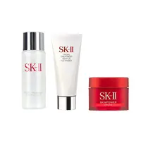 SK-II护肤精华露神仙水30ml+洗面奶20g+大红瓶滋润面霜15g
