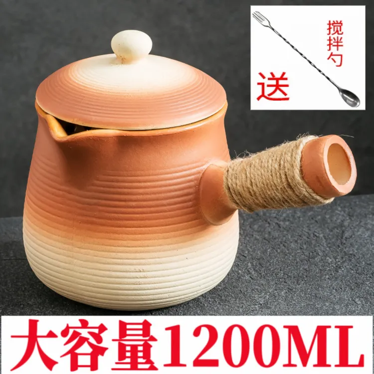 【送勺+教程】大容量罐罐烤奶围炉煮茶壶耐高温陶瓷罐户外摆摊专用