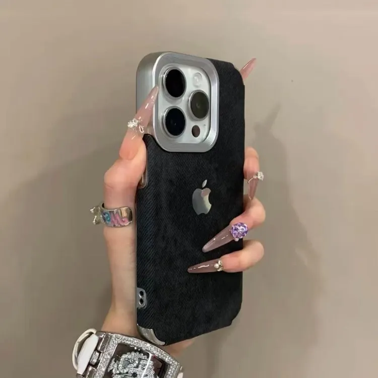 复古牛仔布适用于苹果17pro手机壳16全包15小众14个性女13男款12