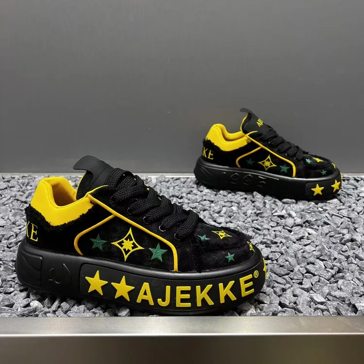 2025夏季新款低帮软底针织布面舒适百搭拼色透气男款运动休闲潮鞋