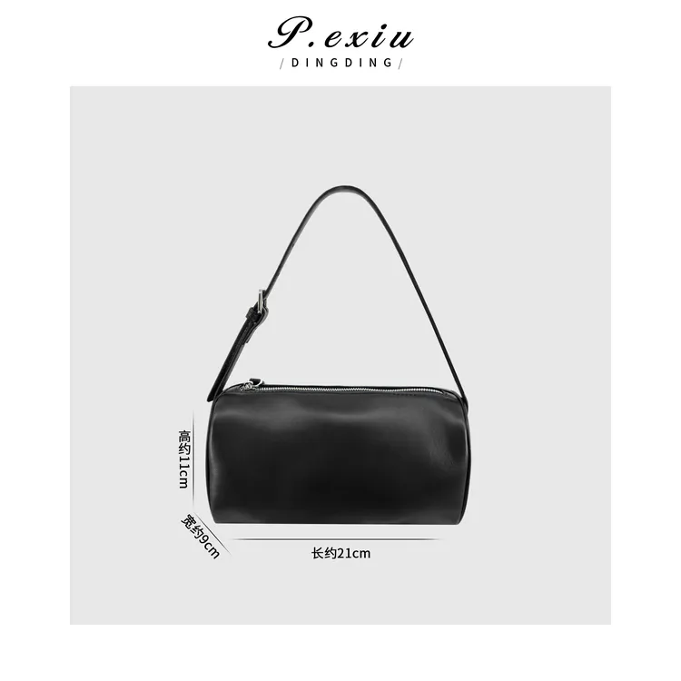 小羊皮小众极简通勤百搭笔袋小方包手提单肩包 ZC4998