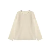 L'U'R/YI'YAO【阿芙佳朵】时尚休闲慵懒圆领羊毛针织衫毛衣10646