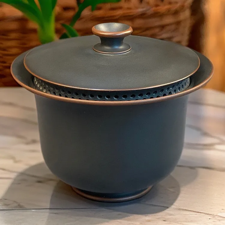 不烫手专业盖碗 160容量小容手抓壶 纯手工陶瓷茶具 复古中式茶具