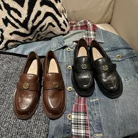 【TS】复古单鞋2025春季时尚百搭一脚蹬懒人乐福鞋MTB47396-X