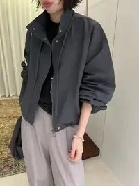 【YANZIJIA】韩系领口挂绳下摆松紧腰立领冲锋衣（以直播间实物为准）