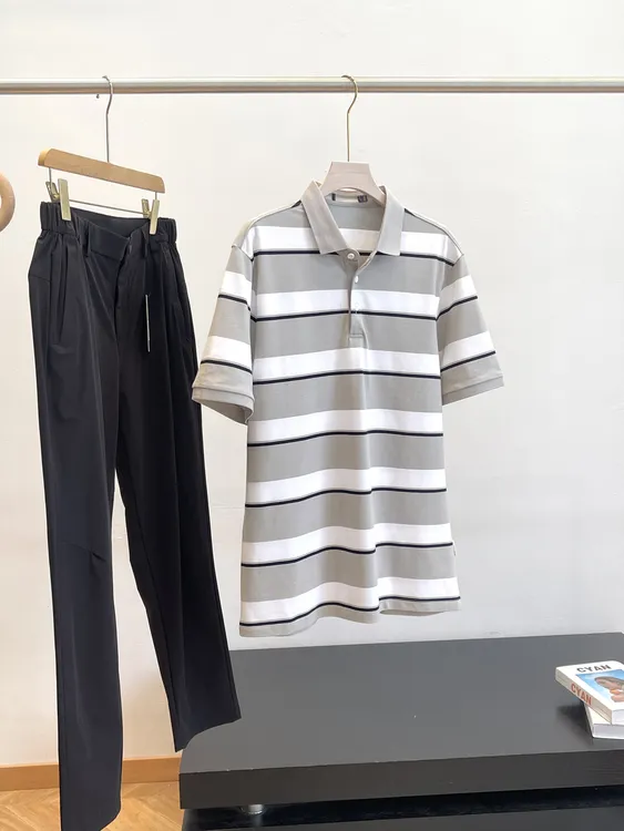 特！软糯透气！珠地棉！商场余D 条纹短袖T恤POLO衫 C12 男装 H6573