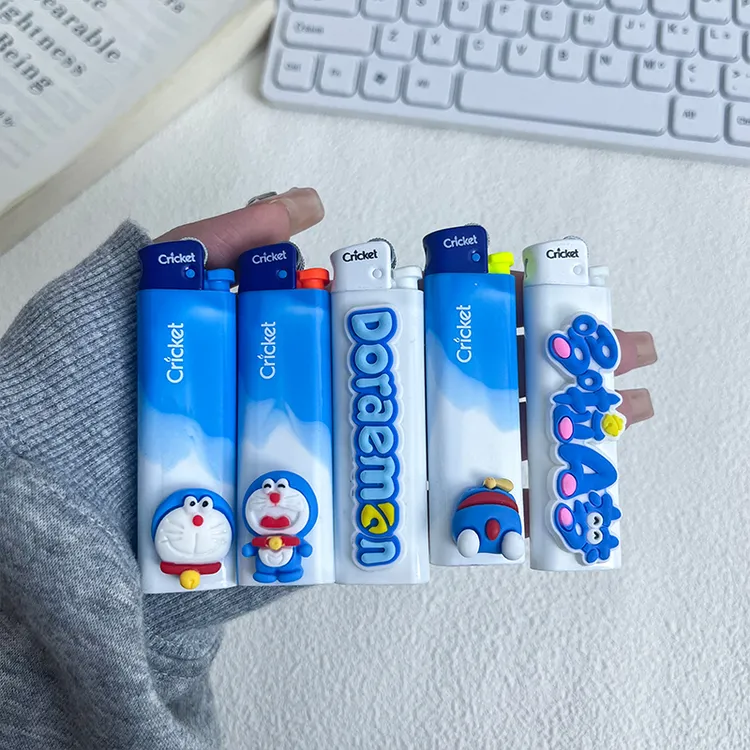 草蜢打火机可爱卡通创意砂轮明火防爆情侣礼物