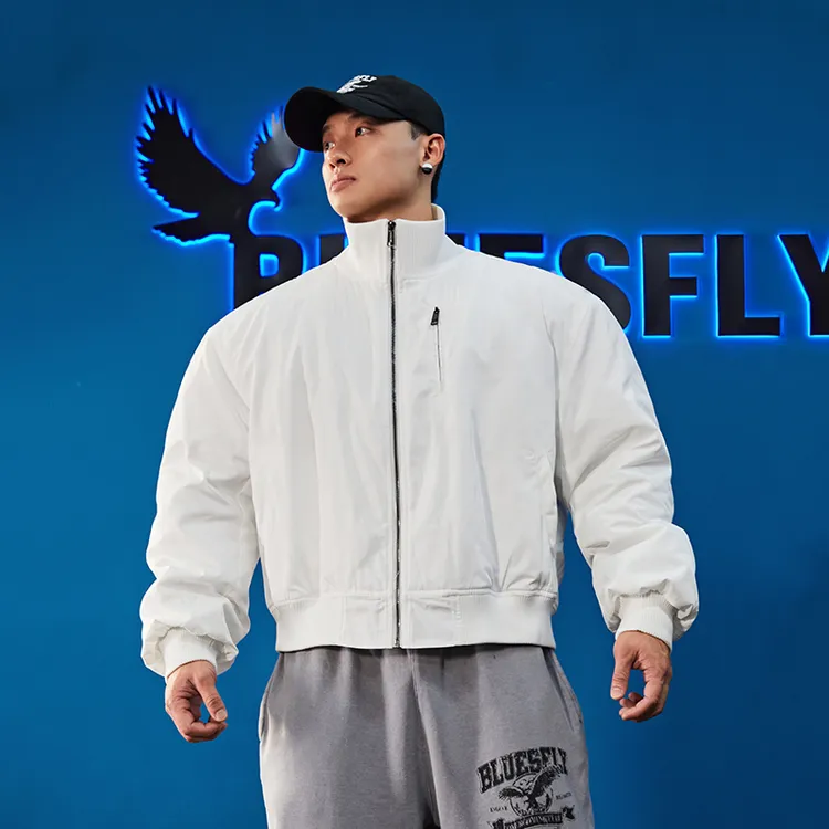 BLUESFLY美式复古夹克外套男棉服机车风冬季加厚保暖锁温防风