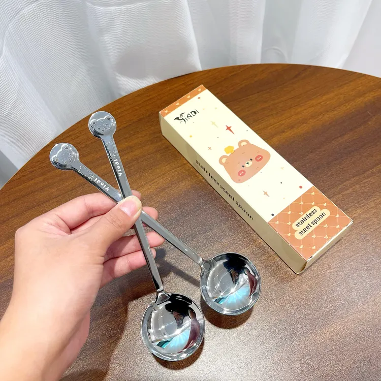 【支持光谱测试】316L不锈钢叮当勺高级西餐调羹日式家用长柄汤勺
