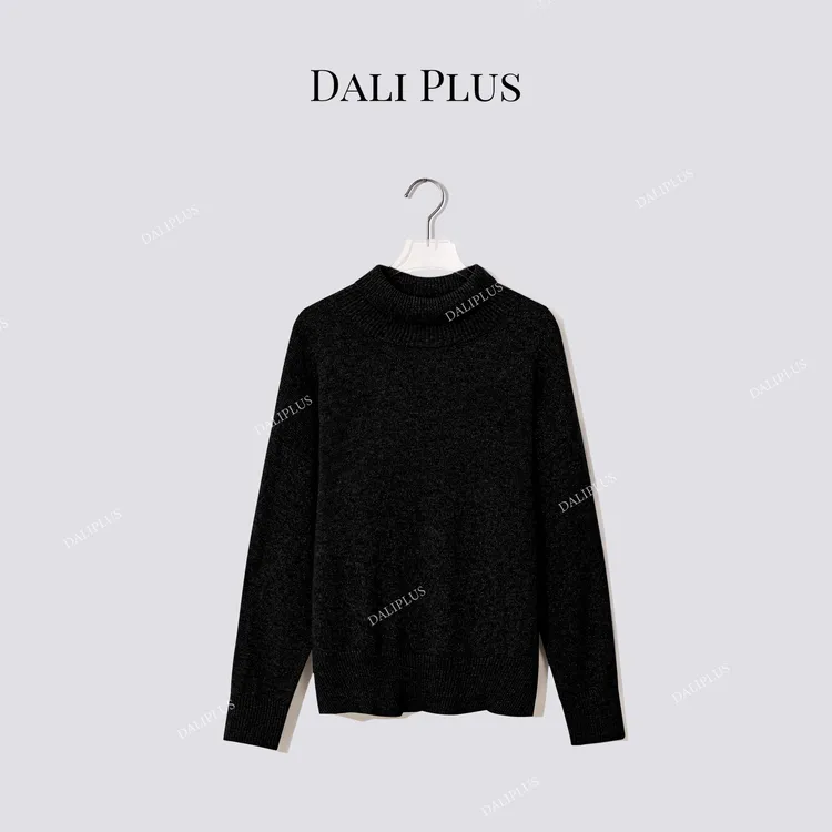 DALI PLUS‘’100绵羊毛高领针织”闪闪系列高级轻奢上衣-D5CH5355