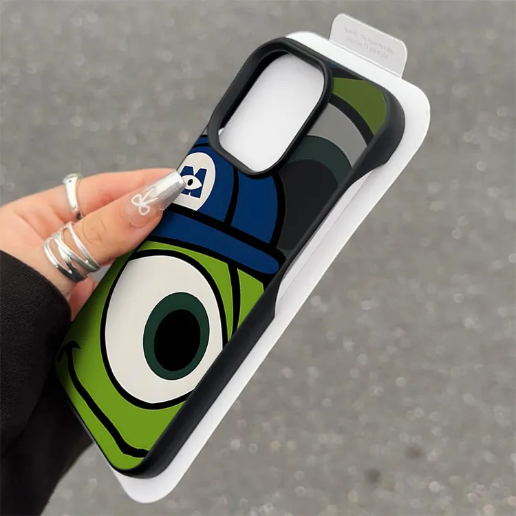 大眼仔半包软壳适用苹果16/17promax15手机壳iphone14/12/11/13