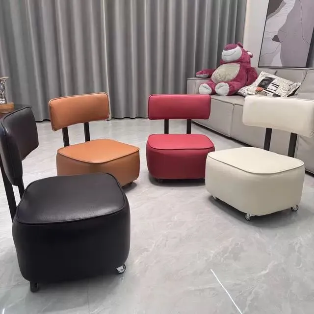 万向轮矮凳客厅溜溜凳家用小板凳茶几凳子床尾凳换鞋凳旋转小椅子