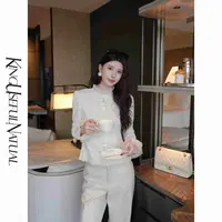 KUN【花页】时髦度up 蝴蝶结蕾丝拼接气质三季可穿米色百搭洋气上衣