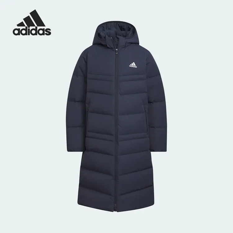 正品Adidas阿迪达斯大童秋冬季连帽保暖时尚百搭休闲羽绒服IV5258