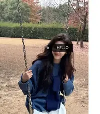 小雅姐姐  韩系百搭假两件披肩连帽针织毛衣KE73