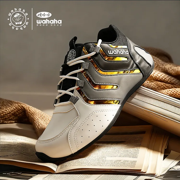Wahaha/娃哈哈2025秋季新款潮流百搭内增高运动休闲包底男鞋