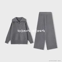 溶溶【满天星织】RONGRONG 丝光羊毛珠片混纺保暖针织套装RR25S325