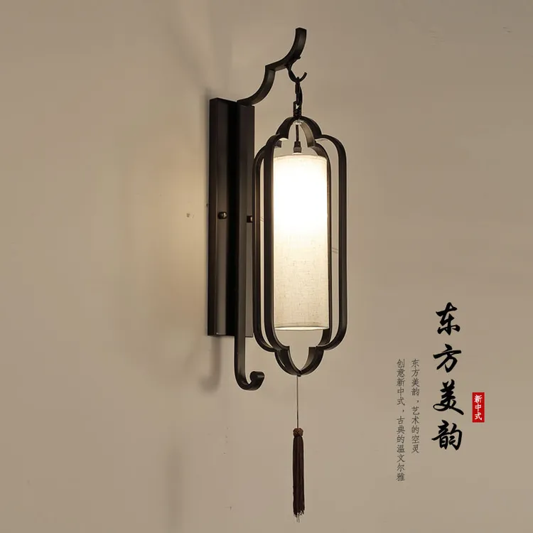 德力西照明新中式壁灯过道走廊楼梯阳台玄关灯复古中国风书房客厅