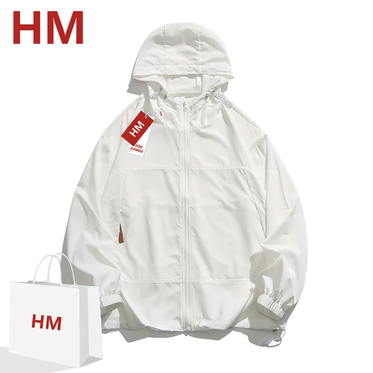 HM连帽防晒衣男女款夏季ins潮牌情侣宽松百搭防紫外线皮肤衣外套