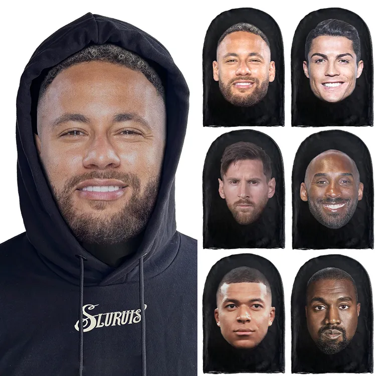 巴拉克拉法帽科比侃爷3D面罩梅西内马尔搞怪网纱头套演出装扮面具