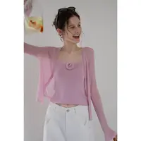 EGGKA 花朵吊带+防晒针织衫两件套E25A8079YM