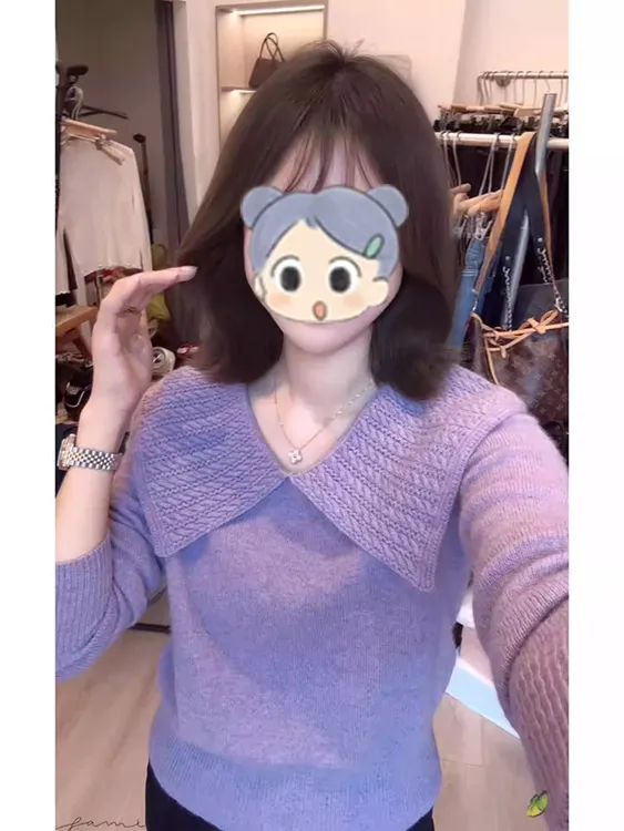 2025秋冬季新款韩系时尚百搭慵懒松弛感穿搭针织衫休闲简约穿搭